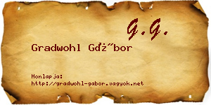Gradwohl Gábor névjegykártya